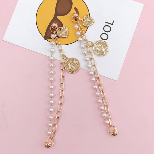創(chuàng)意新款手機(jī)殼飾品配件珍珠手鏈潮殼復(fù)古人像鏈條掛件廠家直銷